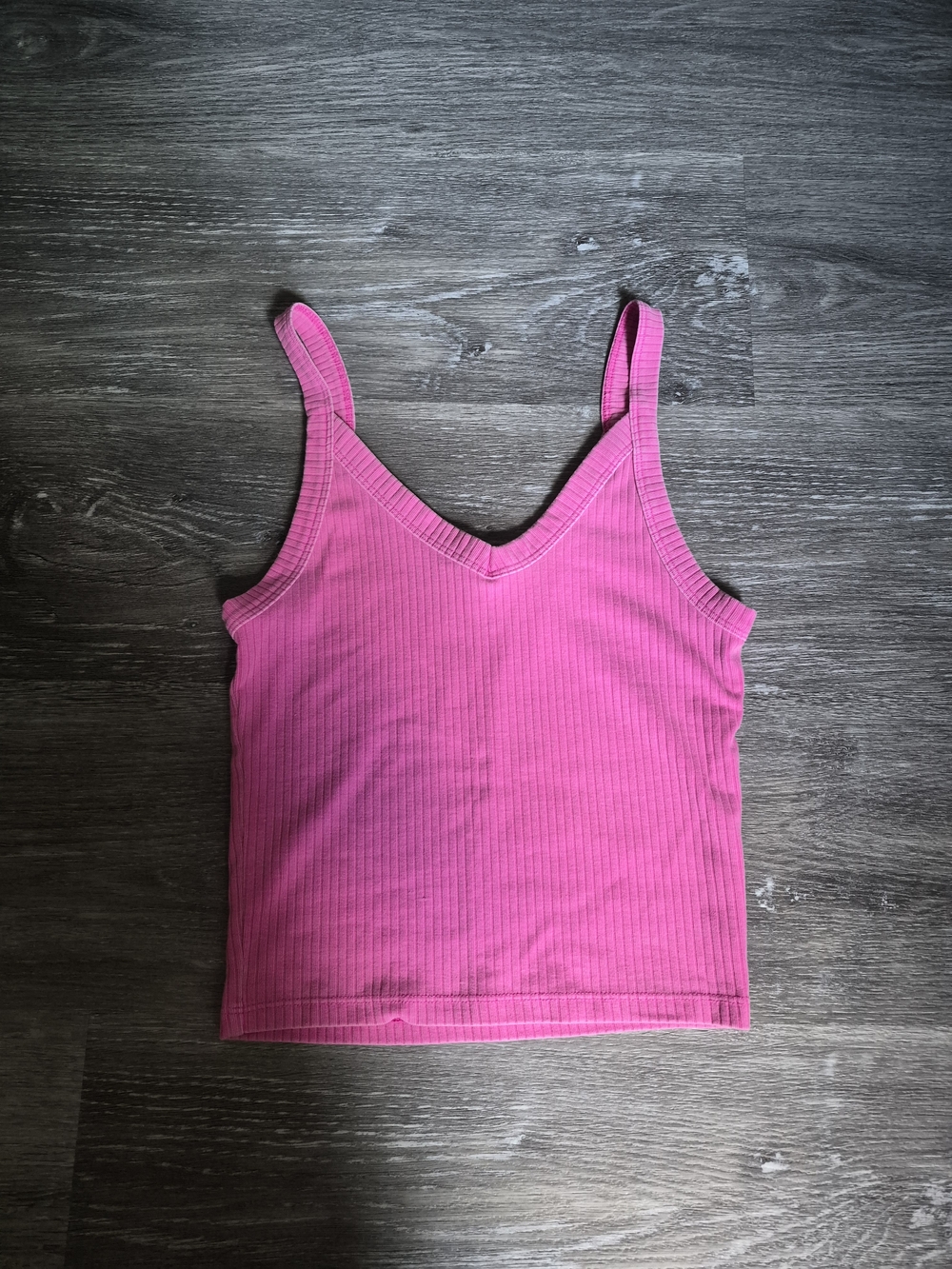 wild fable Bright Pink Ribbed V-Neck Camisole